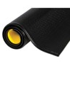 Ergonomic black carpet Wear-Bond Tuff-Spun black carpet, 3/8 in, made of PVC sponge, for comfort at a low price.