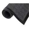 Carpette d’entrée de marque Ecoplus, 3/8 po, gris foncé, faite avec des matériaux recyclés.