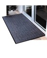 Chevron entrance carpet, 5/16 in made of charcoal gray polypropylene.