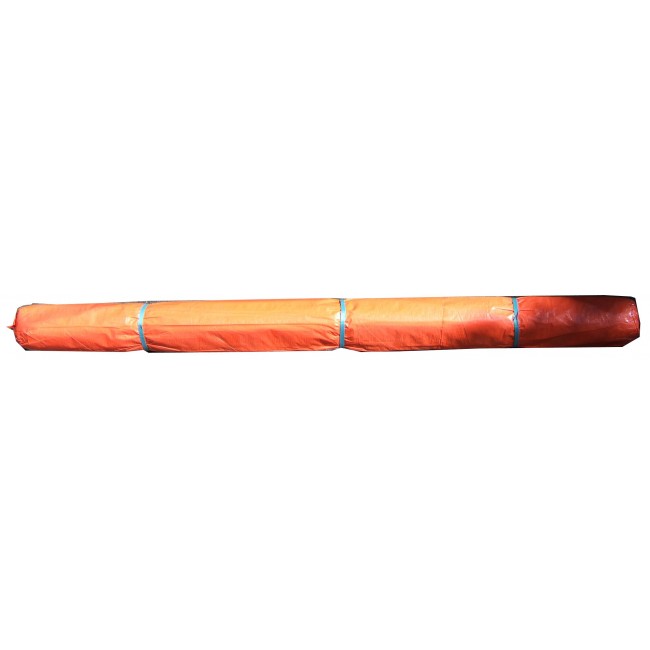 High density (670 denier) orange polyethylene rip-free tarp. Thickness: 3 mils. Ideal for asbestos abatement & decontamination.