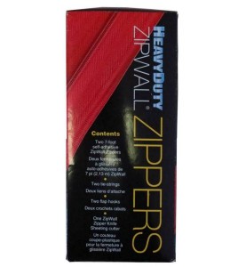 Set of 2 7'(2.1 m) long zipper to seal the entrance of containment area without limiting the flow. Set includes hooks & knife