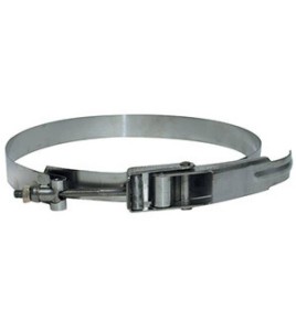 Hose clamp of a diameter of 12 in designed for HEPA-AIRE and BULLDOG filtration systems