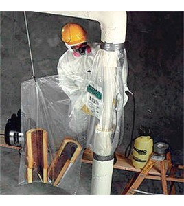 Disposable glove bags for vertical pipes, diam. 10 inches or less, 20 bags/roll.