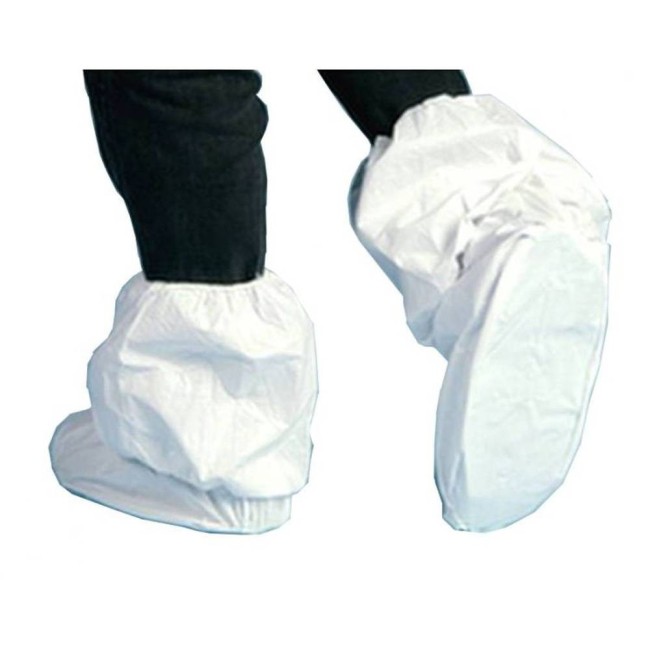 Couvre-bottes tout-usage jetables 18 po. en Tyvek 400 avec élastique (paire)