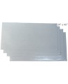 White tacky mat with 120 polyethylene disposable tacky sheets. Cleans shoe soles. 24"x 45”. 4 x 30 sheets.