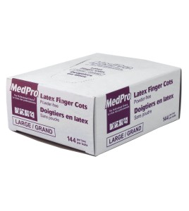 Latex finger cots, large, 288/box.