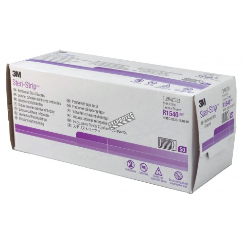 3M Steri-Strip skin closure bandages, 250/box.