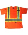 Chandail de signalisation en polyester orange CSA Z96-09, classe 2 niveau 2