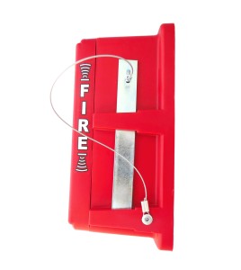 CATO™ red HDPE manual pull station cover with acrylic window, for flush-mounted pull stations.