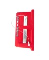 CATO™ red HDPE manual pull station cover with acrylic window, for flush-mounted pull stations.