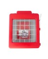 CATO™ red HDPE manual pull station cover with acrylic window, for flush-mounted pull stations.