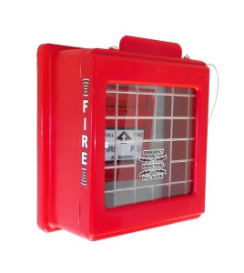 CATO™ red HDPE manual pull station cover with acrylic window, for flush-mounted pull stations.