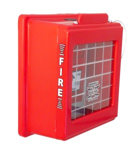 CATO™ red HDPE manual pull station cover with acrylic window, for flush-mounted pull stations.