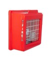 CATO™ red HDPE manual pull station cover with acrylic window, for flush-mounted pull stations.