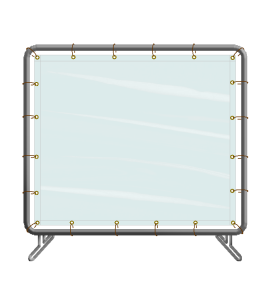 Portable vinyl welding screen, 5 x 4 ft, choice of color.