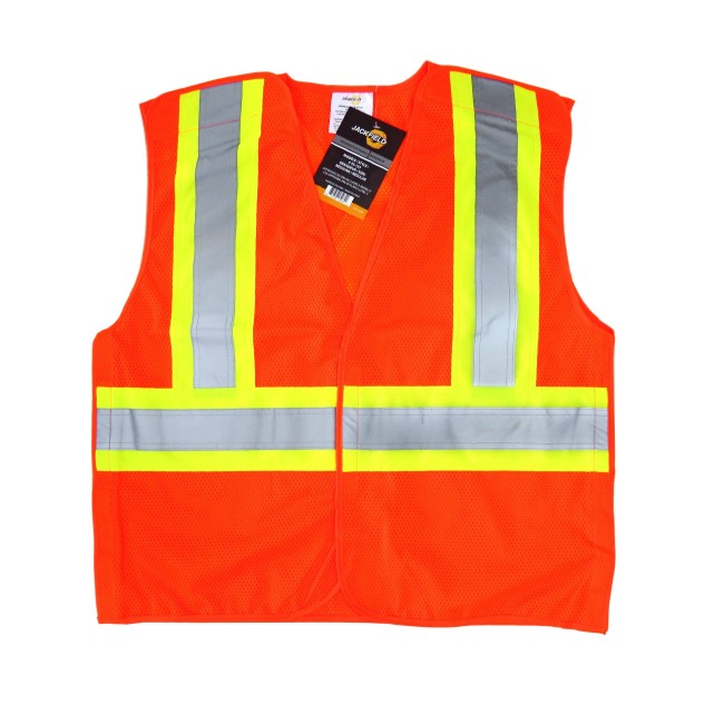 Veste de circulation orange fluo, CSA Z96 classe 2, 100% polyester