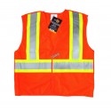 Economical high-visibility orange safety vest, one size class 2 level 2, without pockets