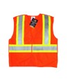 Fluorescent orange safety vest, CSA Z96 class 2, 100% polyester