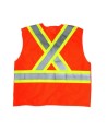 Fluorescent orange safety vest, CSA Z96 class 2, 100% polyester