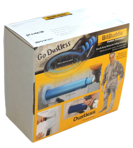 BitBuddie dust & slurry shroud for drills and saws of maximum diameter 8” (20 cm). Ideal for construction and renovation work.