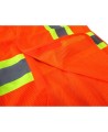 Fluorescent orange safety vest, CSA Z96 class 2, 100% polyester