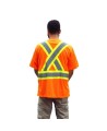 Orange traffic polyester t-shirt, CSA Z96-09, class 2 level 2