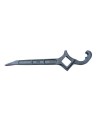 Combination spanner wrench key for fire hose and water valve, 1.5 to 3 inch