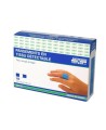 Elastic blue plastic detectable bandages, 2.2 x 7.5 cm (3/8 x 3 in), 100/box.