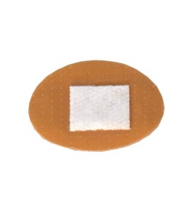 Pansements ronds en plastique beige sans latex, 2.2 cm (7/8 po), 50/bte.