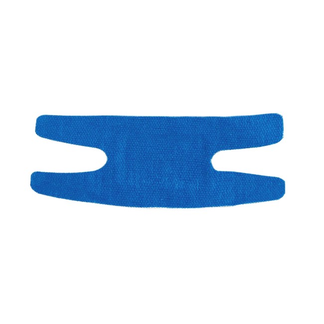 Blue fabric detectable bandages for knuckles, 3.8 x 7.5 cm (1.5 x 3 in), 50/box.