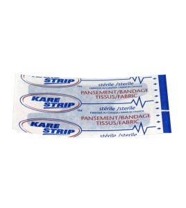 Blue fabric detectable bandages for knuckles, 3.8 x 7.5 cm (1.5 x 3 in), 50/box.