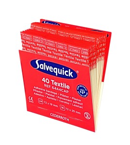 Refill 40 fabric adhesive bandages for "Salvequick" bandage distributor (PS120).