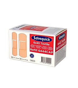 Refill 40 fabric adhesive bandages for "Salvequick" bandage distributor (PS120).