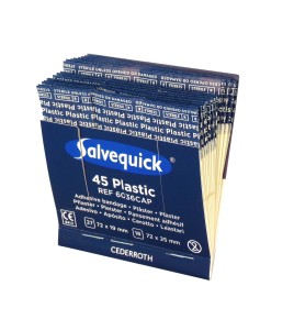 Recharge 45 pansements en plastique pour distributeur «Salvequick» (PS120).