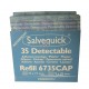 Refill 35 detectable blue plastic adhesive bandages for "Salvequick" bandage distributor (PS120).