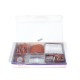 Elastic fabric bandages, assorted sizes, 101/box, with storage box.