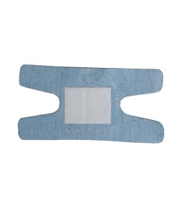 Blue fabric detectable bandages for knuckles, 3.8 x 7.5 cm (1.5 x 3 in), 50/box.