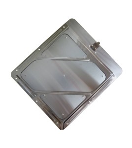 Aluminum holder with clip, 10-3/4 in X 10-3/4 in.