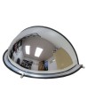 Acrylic half dome convex mirror, for 180-degree view in a T-intersection.