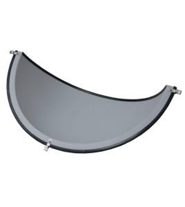 Acrylic half dome convex mirror, for 180-degree view in a T-intersection.