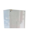 Wall-mounted metal first aid cabinet with solid door panel and lock with 2 keys.