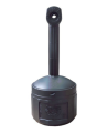 Smoker's Cease-Fire cigarette receptacle, black polyethylene with galvanized steel pail, capacity 4 US gal (15L). FM approved.