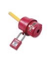 Lock for 110 Volt electric plug. Rotary lockout device for electrical plugs. 