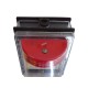 Clear water-resistant polycarbonate cover for surface-mount manual fire alarm pull station.