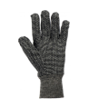 Jersey glove whit knit wrist color salt and pepper, pk / 12 unit