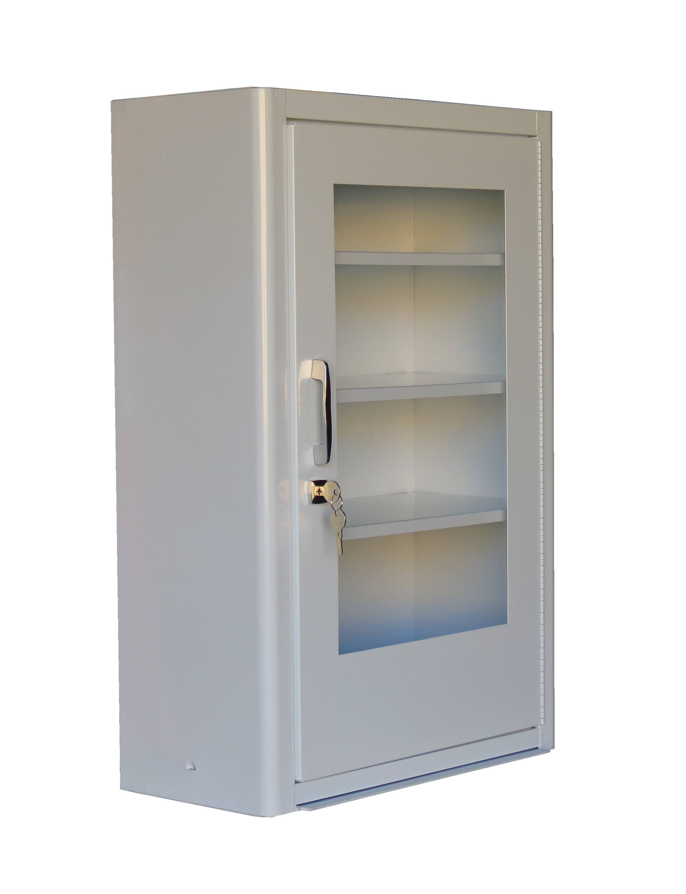 Wall Mounted Metal First Aid Cabinet With Clear Panel Door