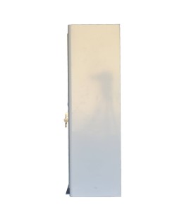 Wall-mounted metal first aid cabinet with acrylic door panel and lock with 2 keys.