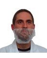 Beard net, white mesh (100/pkg).