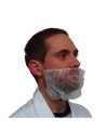 Beard net, white mesh (100/pkg).