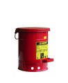 Container for oily or solvent-soaked rags, 6 gallons, with pedal, FM, UL, OSHA approuved.